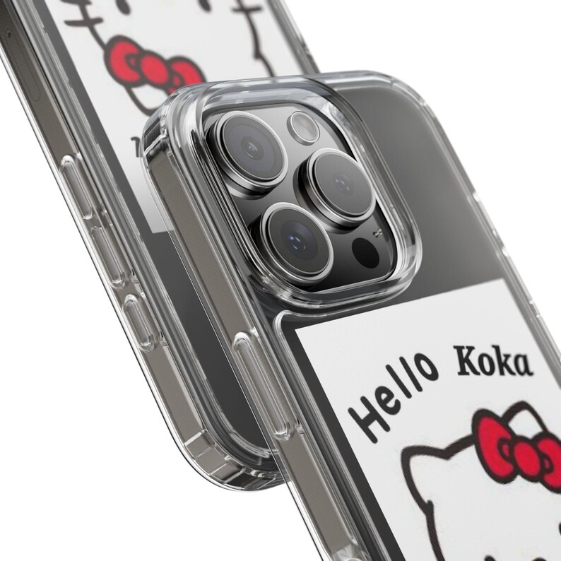 Hello Kitty 'Doing Cocaine' Clear Phone Case: Quirky Phone Decor