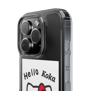 Hello Kitty 'Doing Cocaine' Clear Phone Case: Quirky Phone Decor