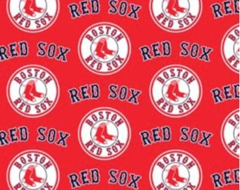 Boston Red Sox fabric by the 1/2 yard 18 x 58 wide cotton MLB