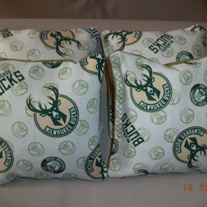 Cornhole bags Milwaukee Bucks 4 bean bags ACA Regulation size corn hole tailgate corn toss bags