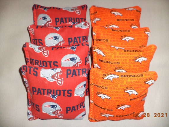 New England Patriots Cornhole Bags 8 ACA Regulation Corn Hole Bean Bags Tailgate 