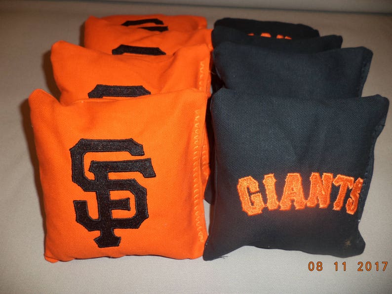 Cornhole Bags San Francisco Giants SF Corn Hole Bean Bags 8 Etsy