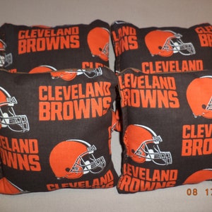 Cornhole bags Cleveland Browns 4 corn hole bean bags ACA Regulation size cornhole bags game