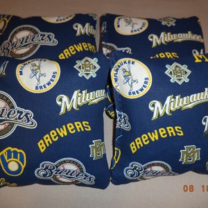 Cornhole bags Milwaukee Brewers corn hole baggo bags Bean Bags tailgate toss game