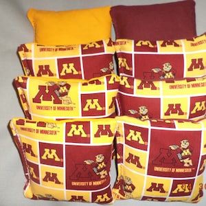 Cornhole bags Minnesota Golden Gophers corn hole bean bags 8 ACA regulation bags