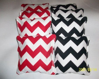 Cornhole bags South Carolina Gamecocks Red and Black chevron bean bags 8 ACA regulation tailgate toss bags