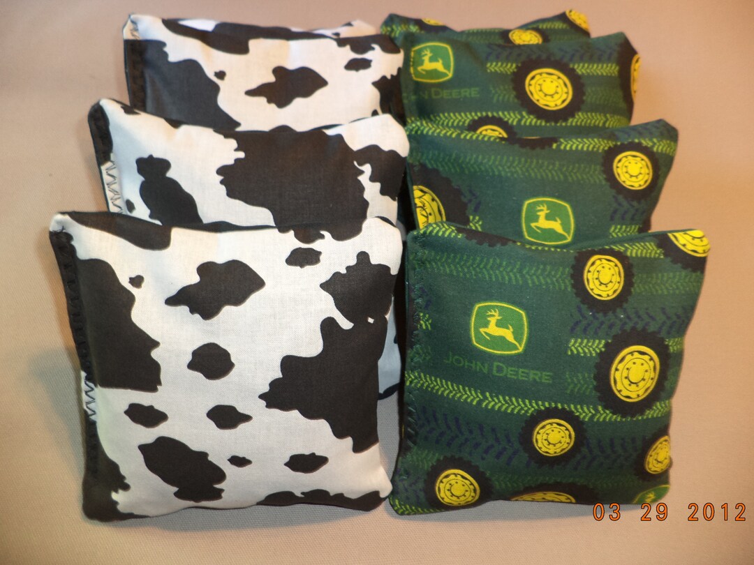 Cornhole Bags John Deere Cow Print Corn Hole Bean Bags 8 ACA Regulation