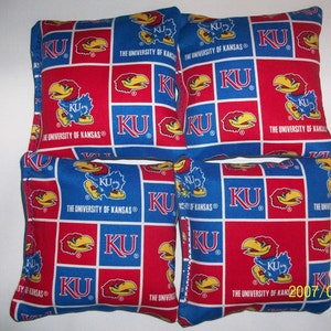 Cornhole bags Kansas Jayhawks corn hole bean bags 4 ACA Regulation bean bag toss