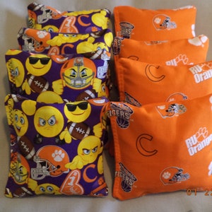 Cornhole Bags Clemson Tigers Corn hole Bean bags 8 ACA regulation tailgate bean bags