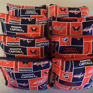 Cornhole bags Washington Capitals Hockey 8 Bean Bags tailgate toss corn toss bag game