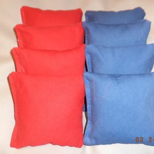 Cornhole bags Red and Royal corn hole bean bags 8 ACA regulation bean bag toss