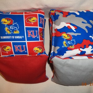 Cornhole bags Kansas Jayhawks corn hole bean bags 8 ACA Regulation bean bags