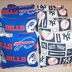 Cornhole bags Buffalo Bills New York Yankees corn hole Bean Bags  8 ACA Regulation bags game
