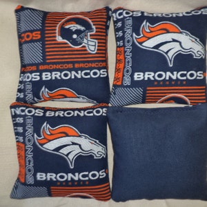 Cornhole bags Denver Broncos corn hole bean bags 4 bags corn toss bag game ACA regulation
