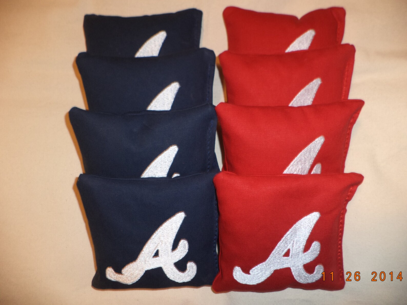 Cornhole Bags Atlanta Braves Corn Hole Bean Bags 8 ACA Etsy