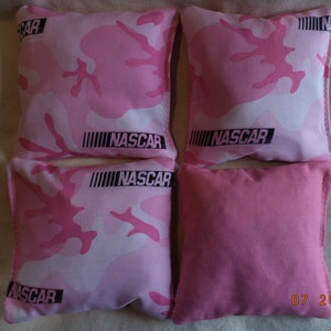 Cornhole bags NASCAR pink corn hole Bean bags corn toss bag game 4 ACA Regulation