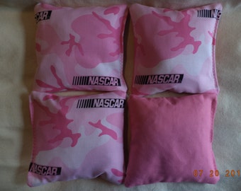 Cornhole bags NASCAR pink corn hole Bean bags corn toss bag game 4 ACA Regulation