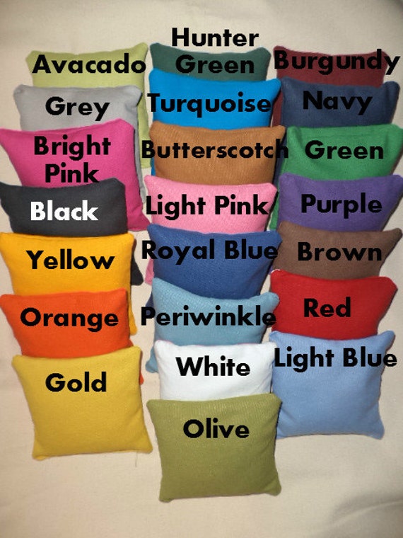 Cornhole Bags 4 Bean Bags 22 Colors Orange Purple Navy Yellow