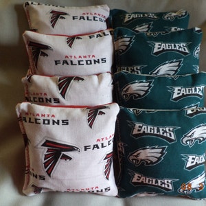 Cornhole bags Atlanta Falcons and Philadelphia Eagles bean bags 8 ACA Regulation size
