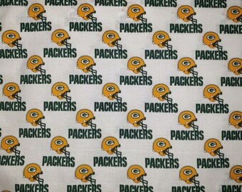 Green Bay Packers fabric by the 1/2 yard 18 x 58 wide cotton