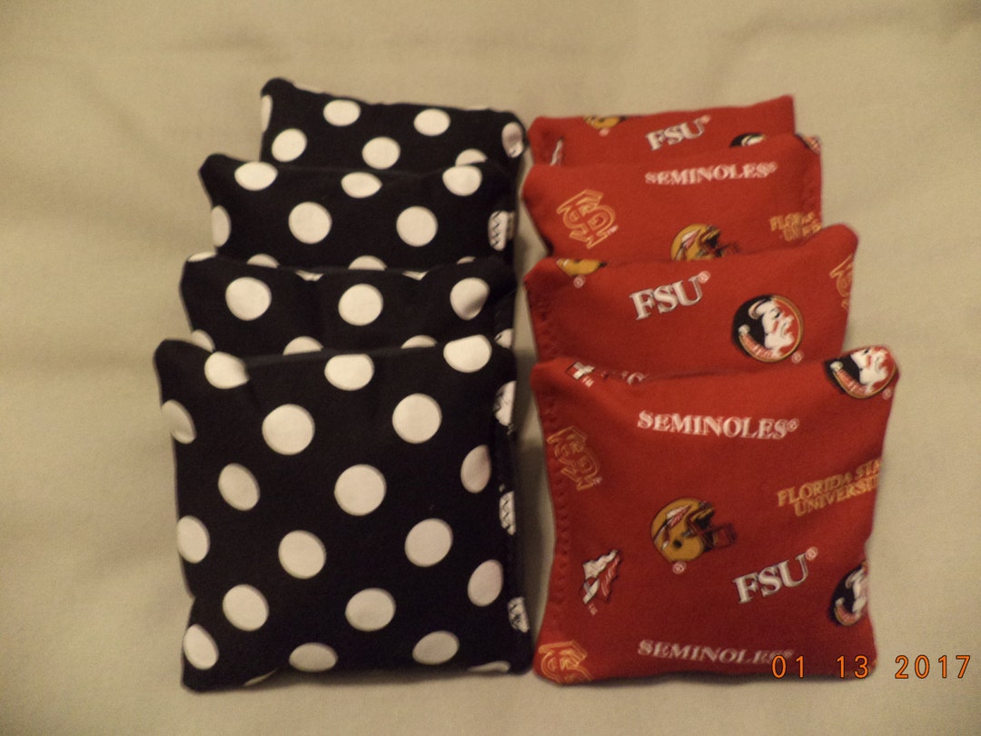 Florida State Seminoles Cornhole Bags – Set Of 8 Handcrafted Bean Bags For Corn Hole