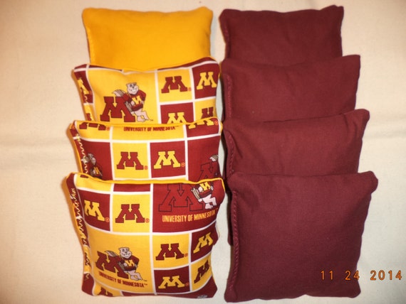 Cornhole Bags Minnesota Golden Gophers Corn Hole Bean Bags 8 