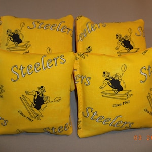 Cornhole bags Pittsburgh Steelers 4 bean bags ACA Regulation size corn hole tailgate corn toss bags