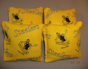 Cornhole bags Pittsburgh Steelers 4 bean bags ACA Regulation size corn hole tailgate corn toss bags