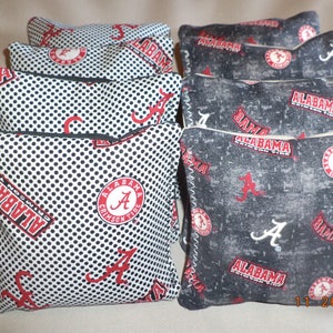 Cornhole bags Alabama Crimson Tide corn hole bean bags 8 baggo bean bags
