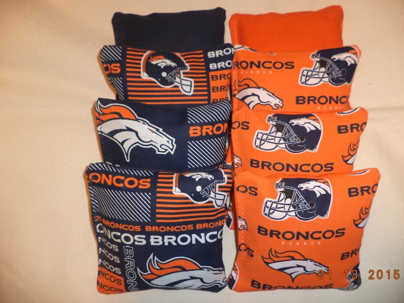 Cornhole bags Denver Broncos corn hole bean bags 8 ACA Regulation size bean bags