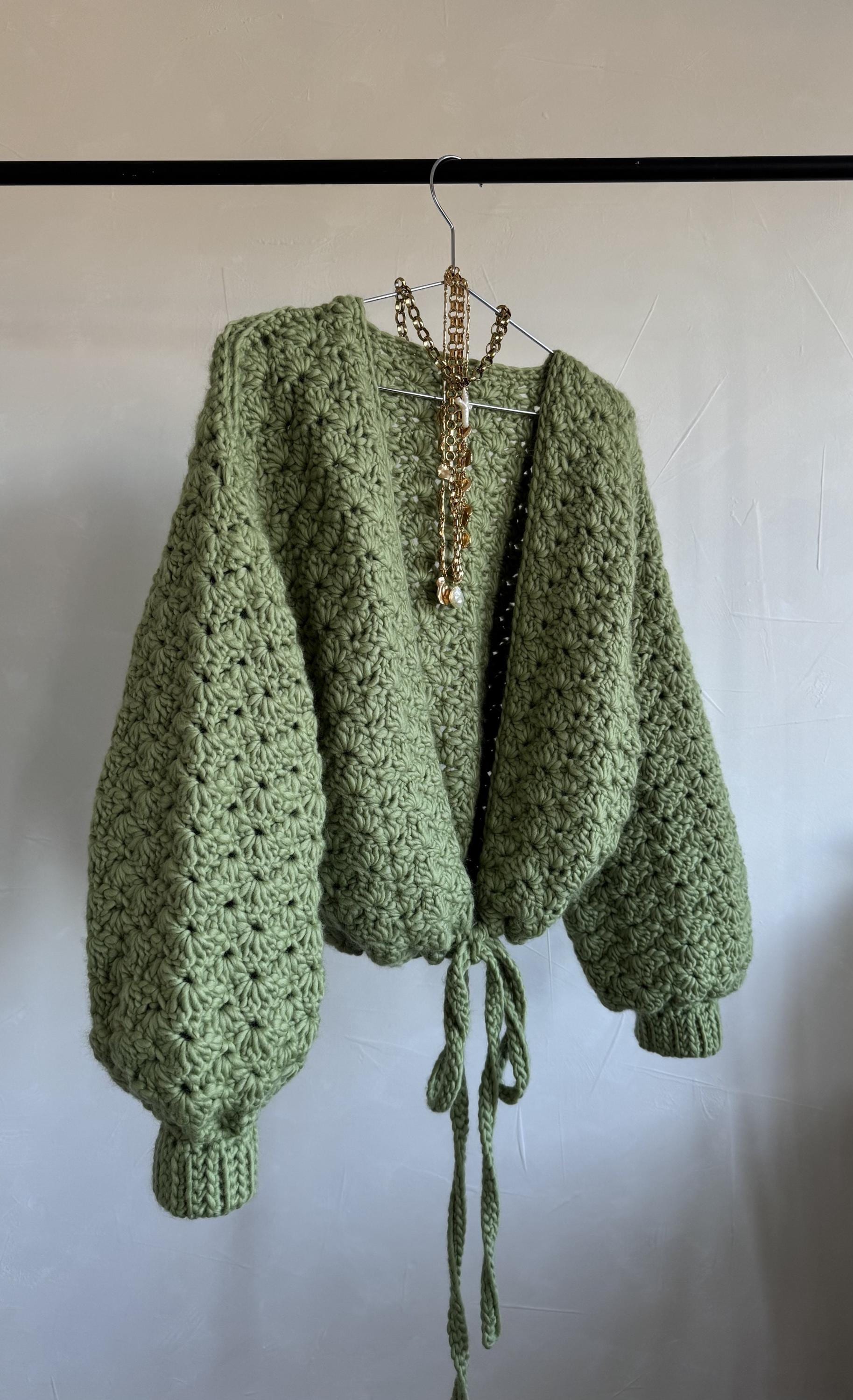 Wasabi Chunky Cardigan Crochet Pattern