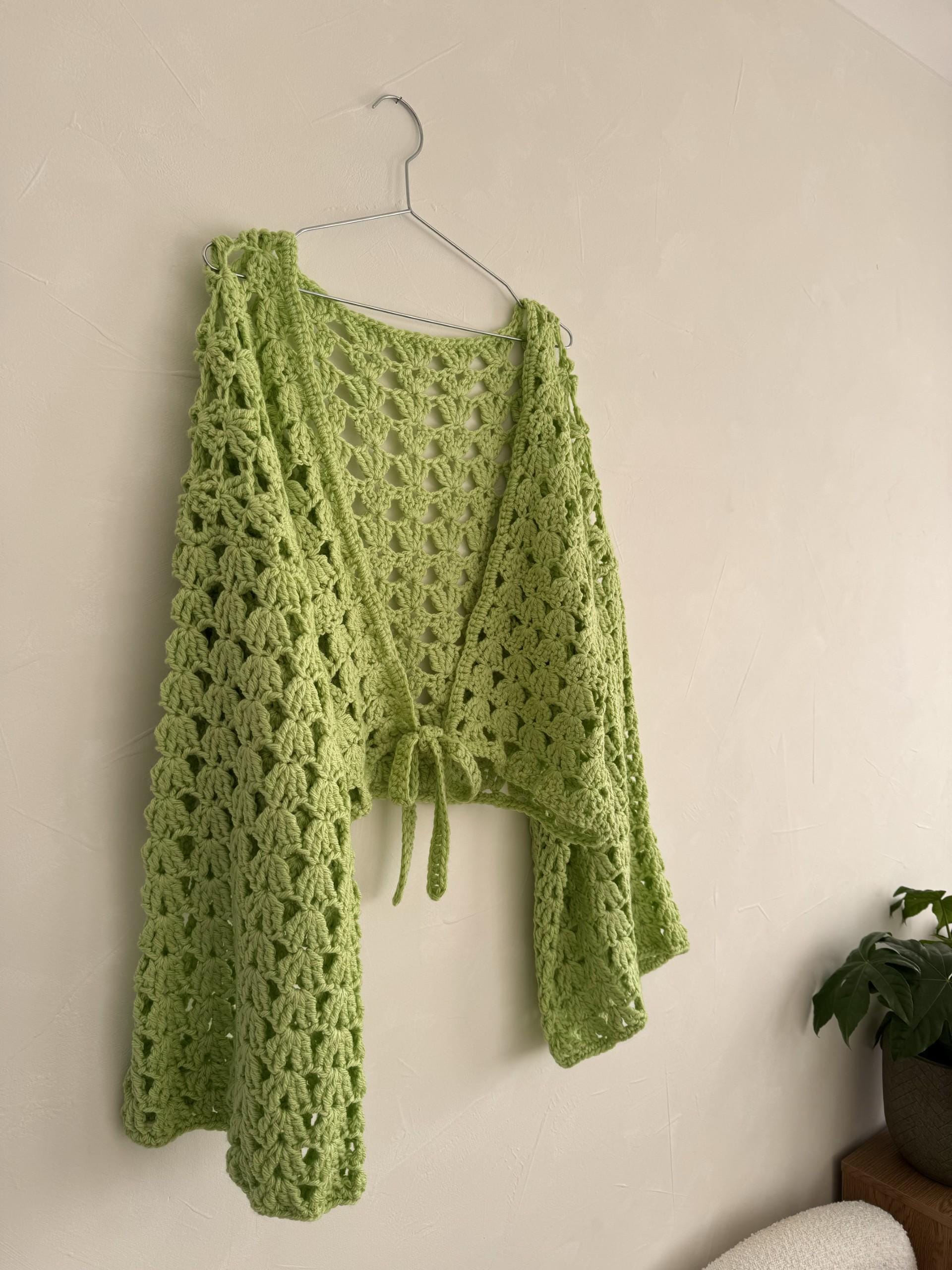 The Matcha - Iris Stitch Crochet Cardigan Pattern - Etsy
