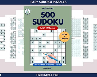 500 Sudokus fáciles: rompecabezas imprimibles para adultos y adolescentes (descarga en PDF)
