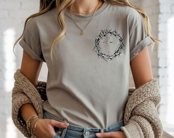 Saved By Grace T-Shirt: Christian Cross, Jesus Faith Tee