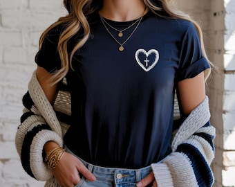 Loved & Forgiven T-Shirt Kirche Shirt religiöses Shirt christliches T-Shirt christliches Geschenk christliche Hemden Hemden für christliches Kreuz Hemd