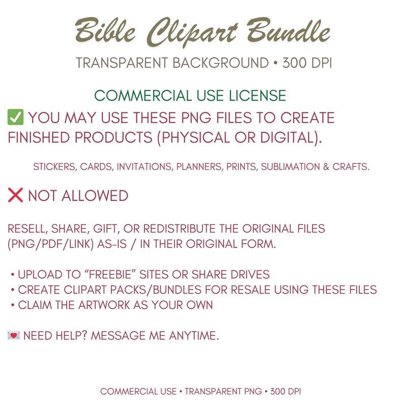 Bible Clipart Bundle 101 PNG Files, Christian Watercolor Clipart, Bible ...