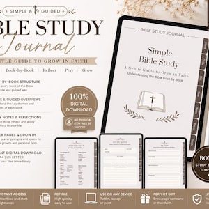 Bible Study Journal PDF | Interactive Bible Study Guide | Digital Bible Study Planner | GoodNotes Bible Journal | Christian PDF