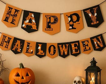Spook up your Halloween with this Printable Party Kit - Editable Templates for Invitations, Banners, Decorations & More!