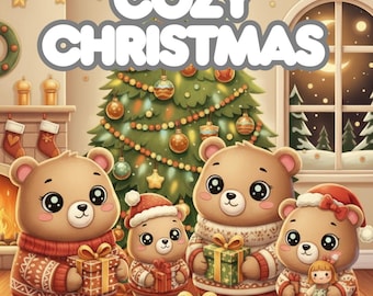 Cozy Christmas Coloring Book | Holiday Printable Book | Winter Activity for Kids | Cozy Festive Art Sheets | DigitalDownload