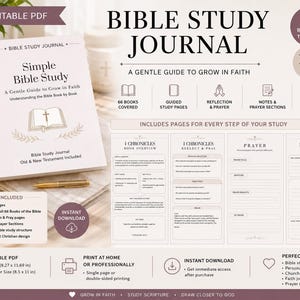 Printable Bible Study Journal