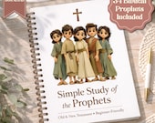 Prophets Bible Study Printable – Study the Prophets Old & New Testament, Christian Bible Study Workbook, 73 Page Study Guide