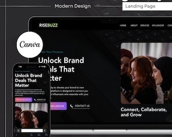 Influencer Agency | Modern Design | Landing Page