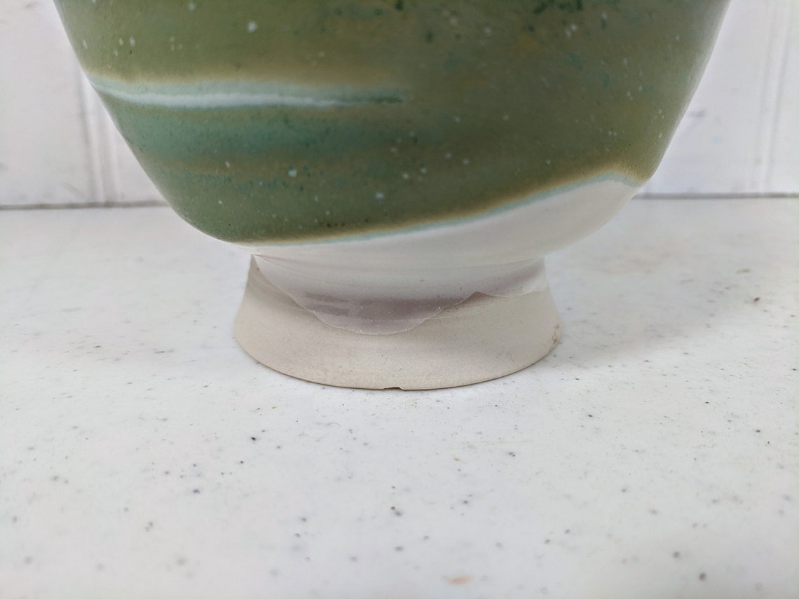 Beach Pottery Vase Seafoam Green Glaze Urn Hand Thrown 8 Etsy