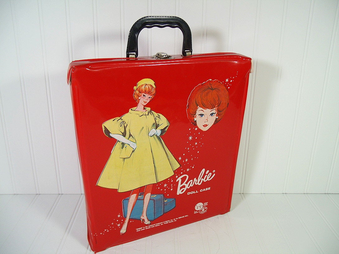 Vintage Barbie Doll Case Retro Red Patent Leather Vinyl Etsy