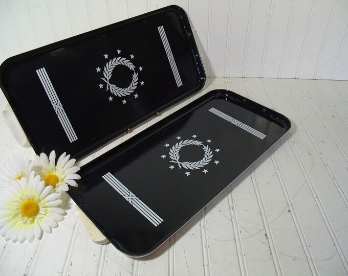 Stove Burner Covers Rectangular Trays Set of 2 Vintage Black & Etsy