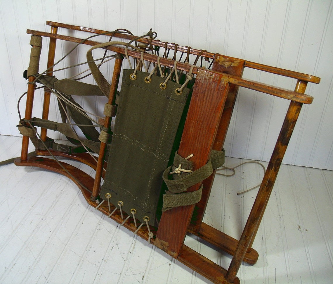 Antique Canvas & Wood Back Pack Frames Vintage Hand Made Etsy