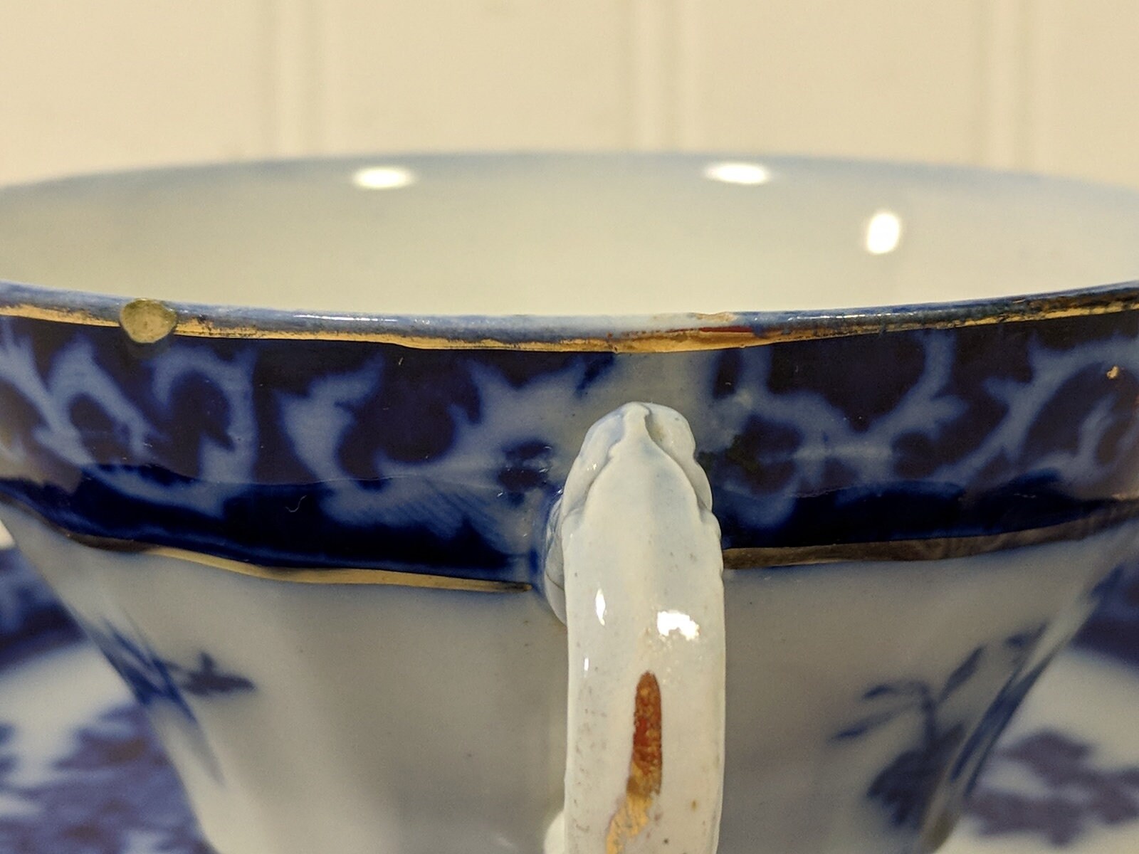 Flow Blue Cup and Saucer Set Touraine Pattern Henry Alcock & Etsy