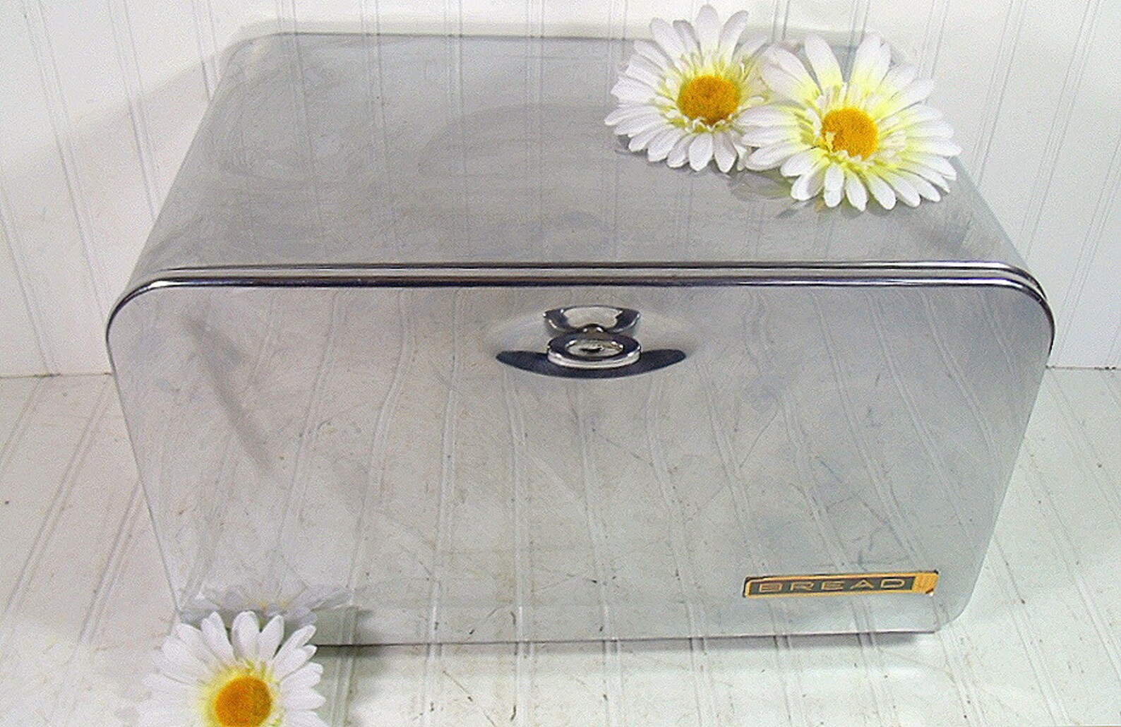 Vintage Chrome Heavy Duty Large Bread Box Retro Oversized Etsy