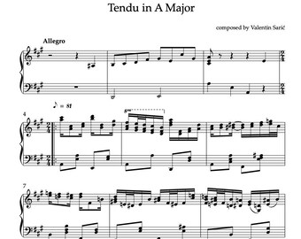 Tendu en la majeur