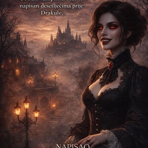 Peut inclure: Couverture du livre "Vampirica" avec une femme aux yeux rouges et des crocs, dans un cadre gothique sombre. Le titre est en grandes lettres blanches. Le nom de l'auteur, Paul Féval, est également visible.